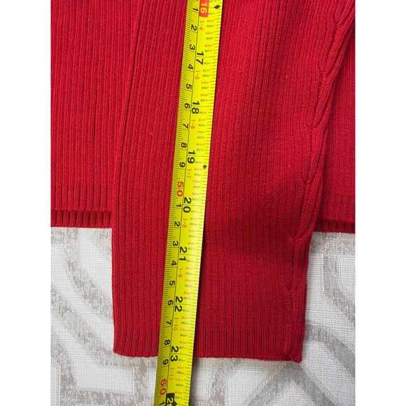 Pendleton Red Turtleneck Stretch Knit Sweater Top 100% Cotton NWT Women’s M - Picture 6 of 6